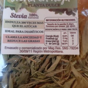 Stevia en hojas 10 grs